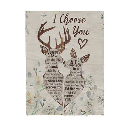 Custom Blanket Deer Sherpa Blanket TA