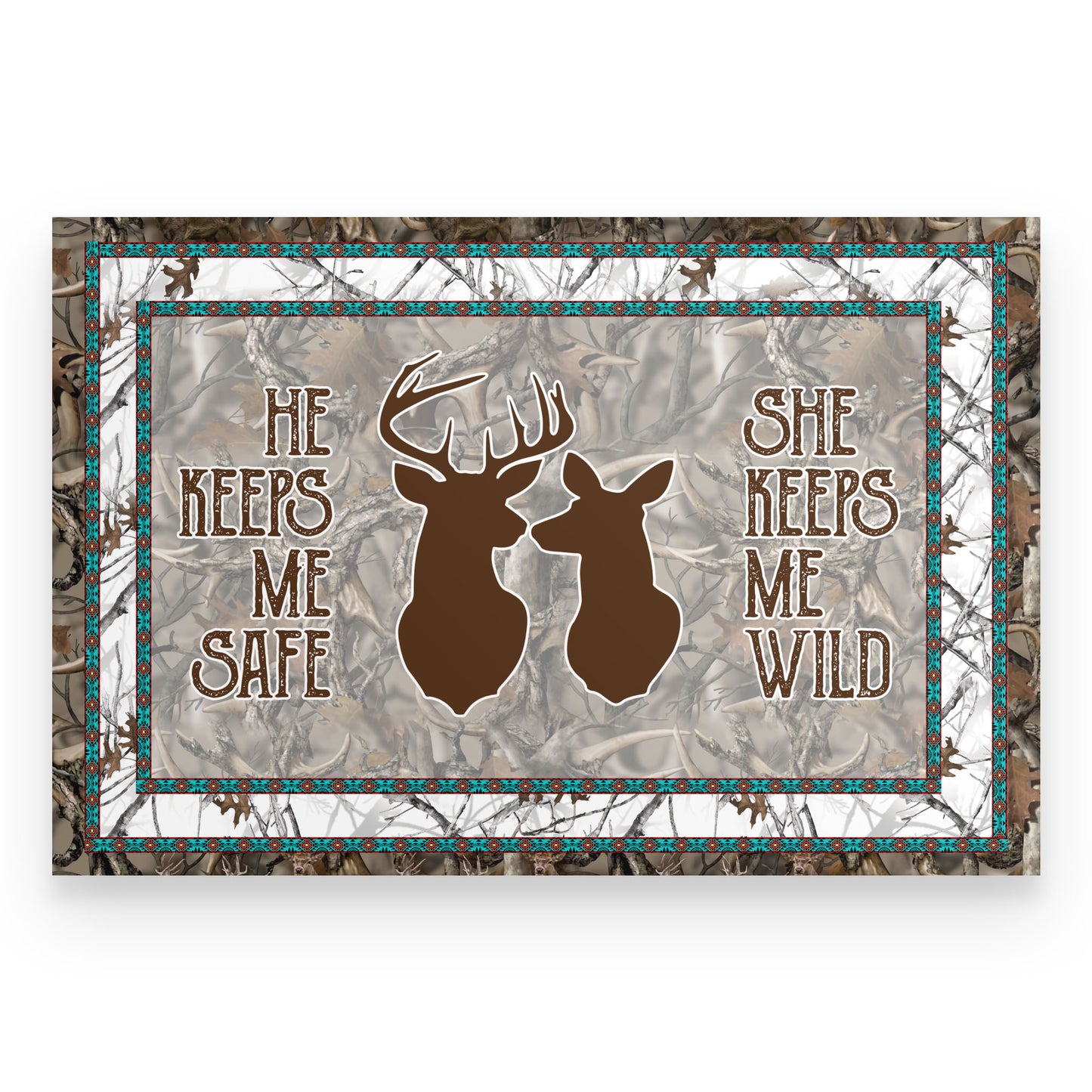 Deer Couple Canvas- Wedding Anniversary TA