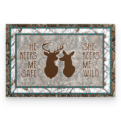 Deer Couple Canvas- Wedding Anniversary TA