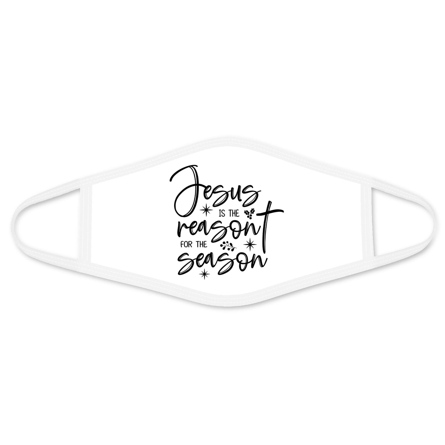 Jesus Face Mask White TQH