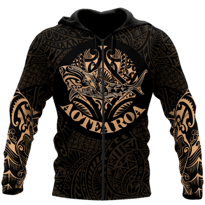 Maori shark tattoo 3d all over printed shirt and short for man and women HHT17072001