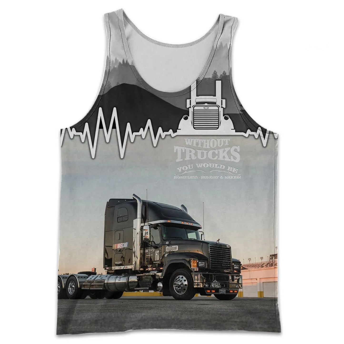 LOVE TRUCK 3D ALL OVER PRINTED SHIRTS AND SHORT FOR MAN AND WOMEN PL12032010 - Amaze Style™-Apparel