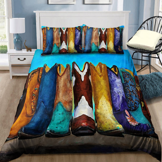 Cowboy Shoes Combo Bedding Set