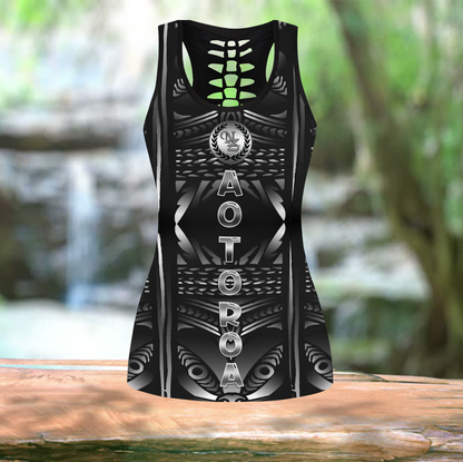 Te matatini new zealand tank top & leggings outfit for women HHT21072005