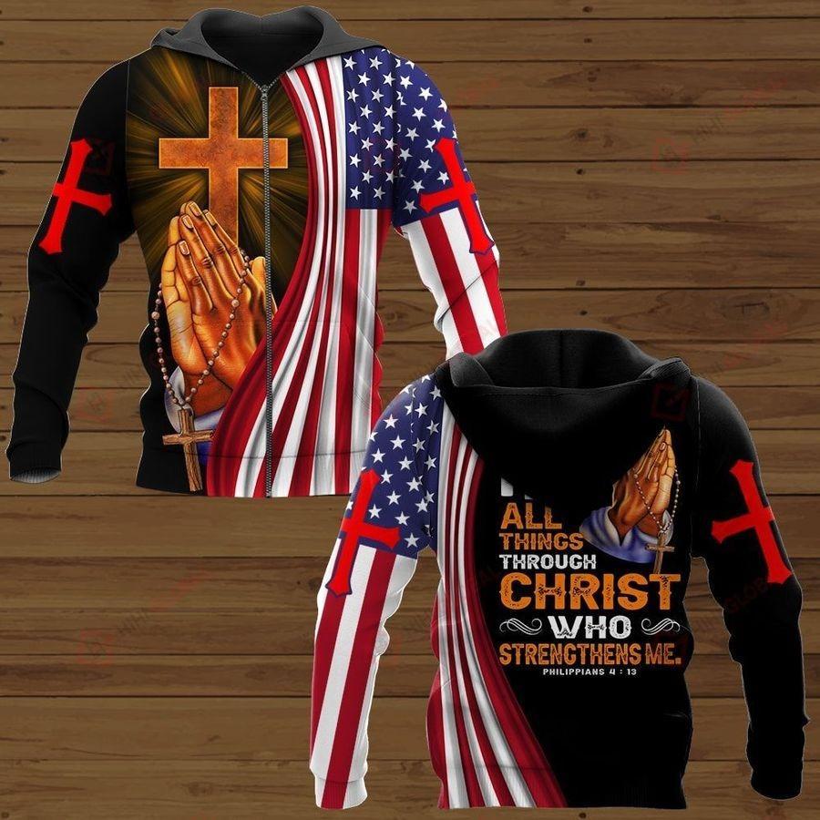 I Can Do All Thing-Jesus Christ American Flag 3D All Over Printed Shirts For Men and Women TA0729210