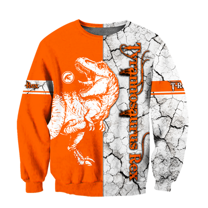 Tyrannosaurus Dinosaur Orange 3D all over printed shirts