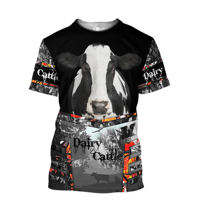 Love Dairy Cattle 3D All Over Printed Shirts For Men And Woman