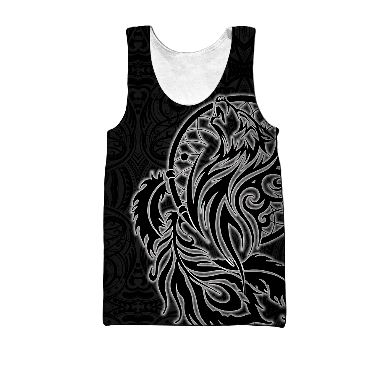 Maori dream catcher wolf tattoo 3d all over printed shirt and short for man and women HHT17072002