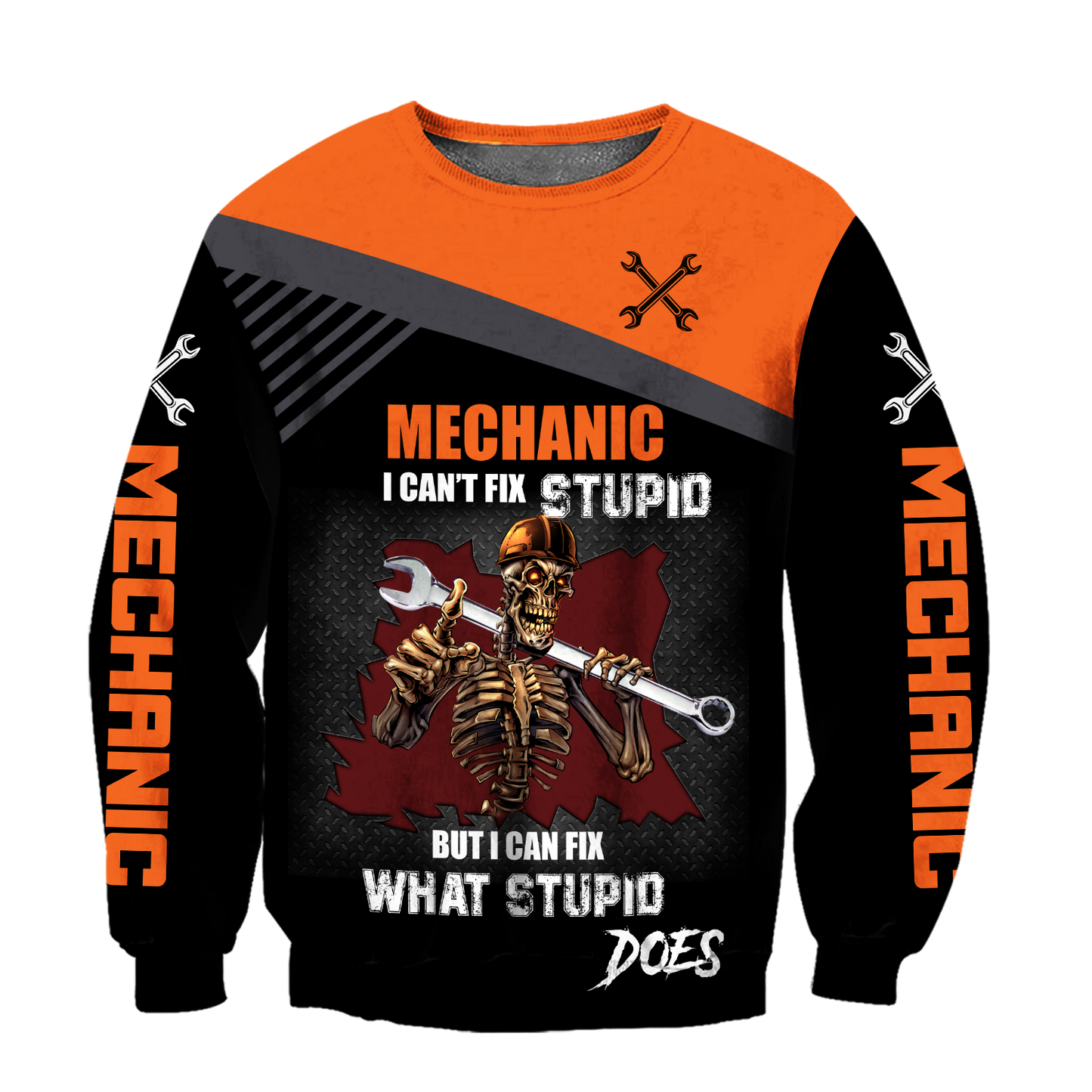 I Can Fix What Stupid Does All Over Printed Mechanic Hoodie For Men and Women TN