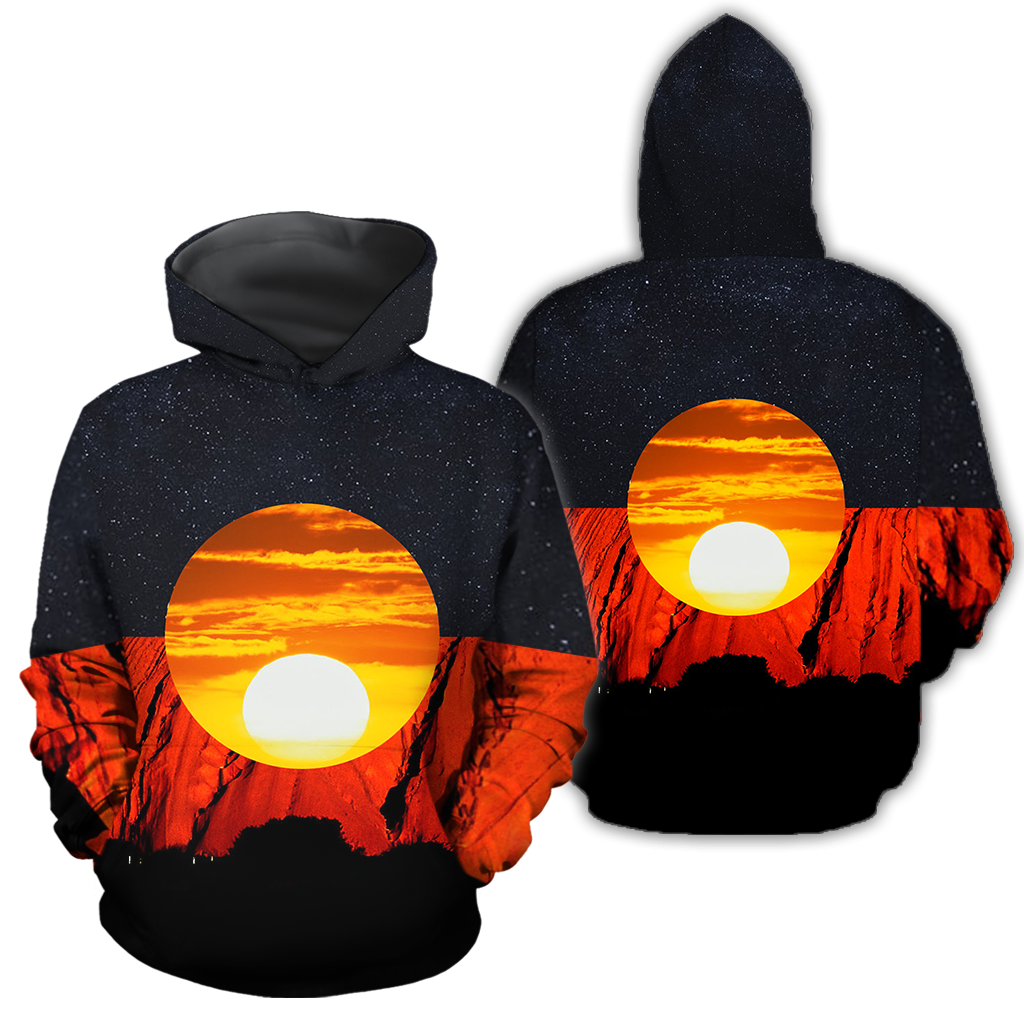 Australia Aborigina Flag 3D All Over Printed Hoodie Shirts MP040401 - Amaze Style™-Apparel