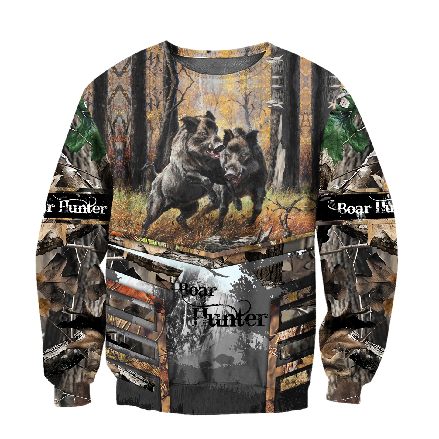 Personalized Name Great Boar Hunting Camo 3D All Over Printed Shirts