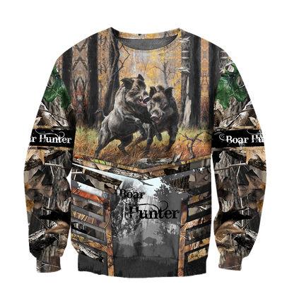 Personalized Name Great Boar Hunting Camo 3D All Over Printed Shirts
