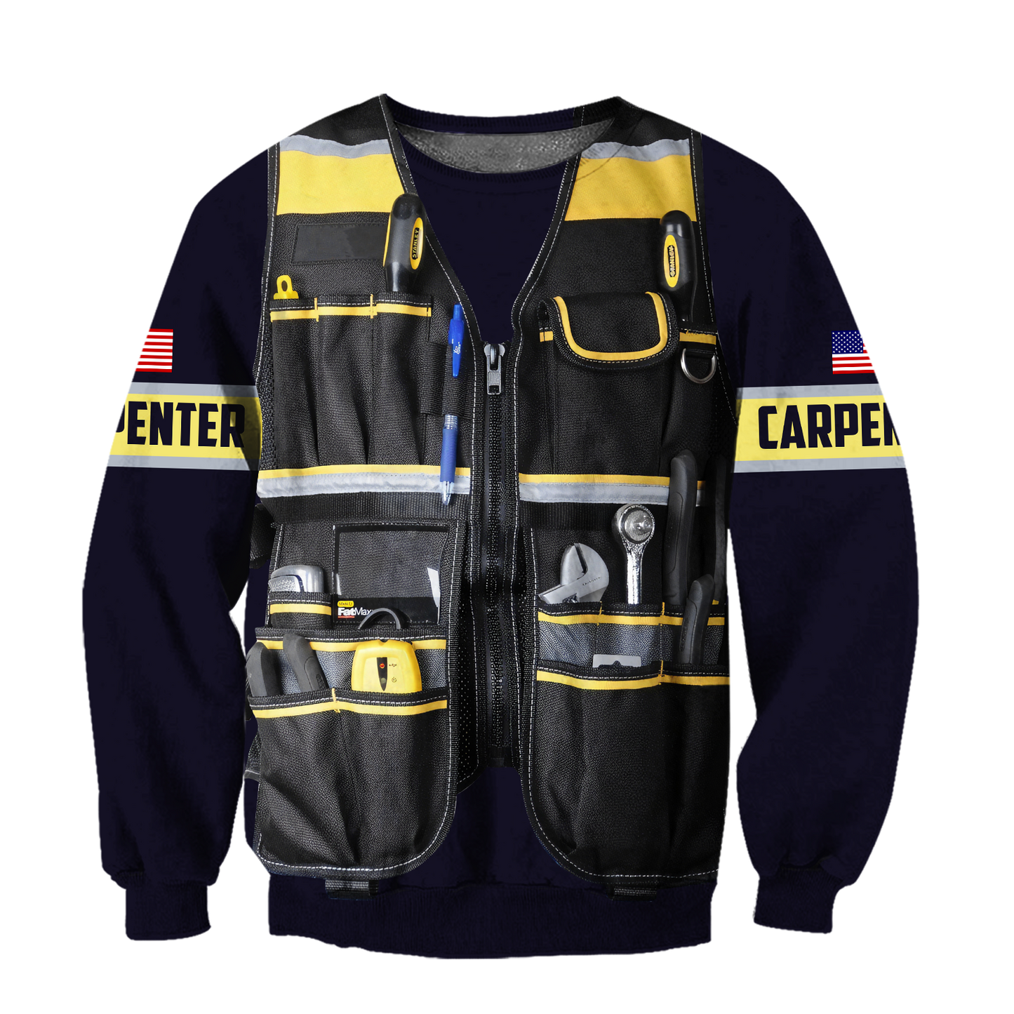 Personalized Name American Carpenter 3D Unisex Shirts