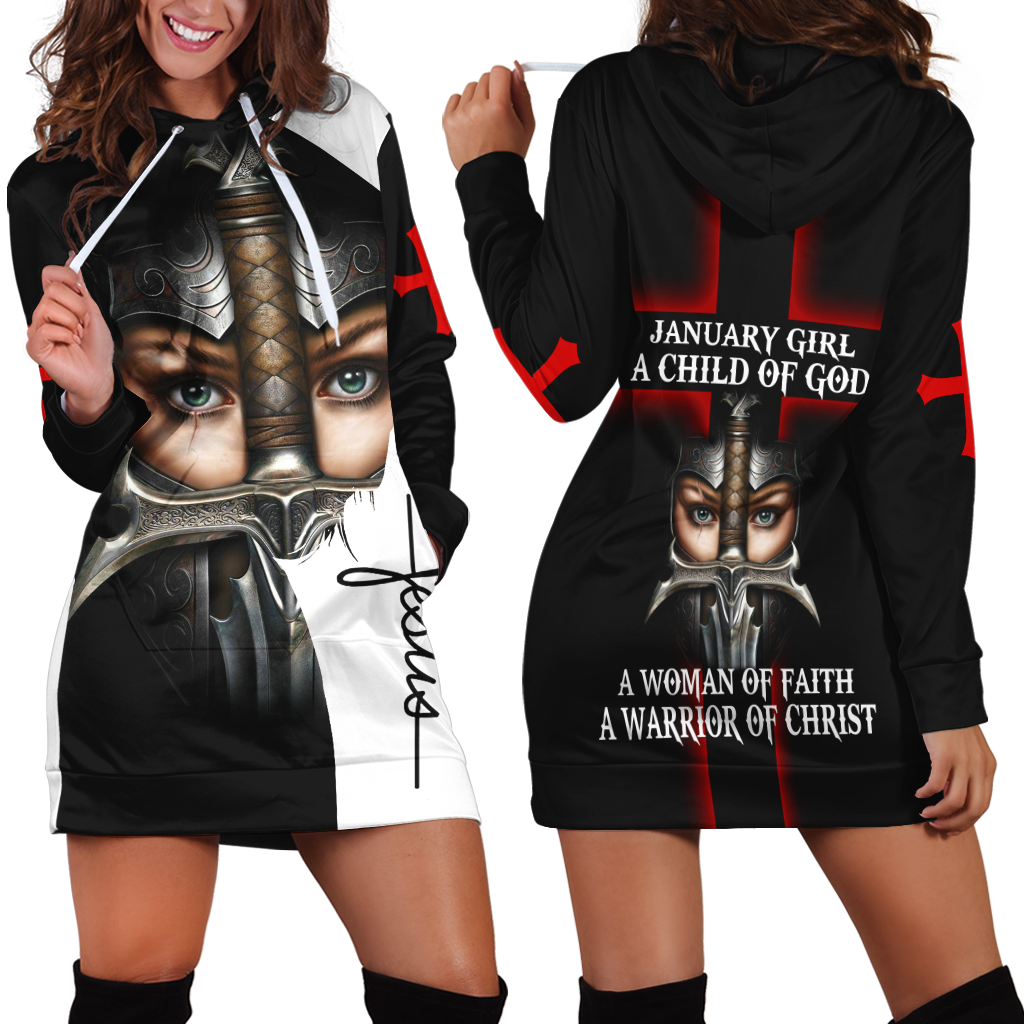 January Girl - I Am A Daughter Of God 3D All Over Printed Shirts For Men and Women TA040205S1