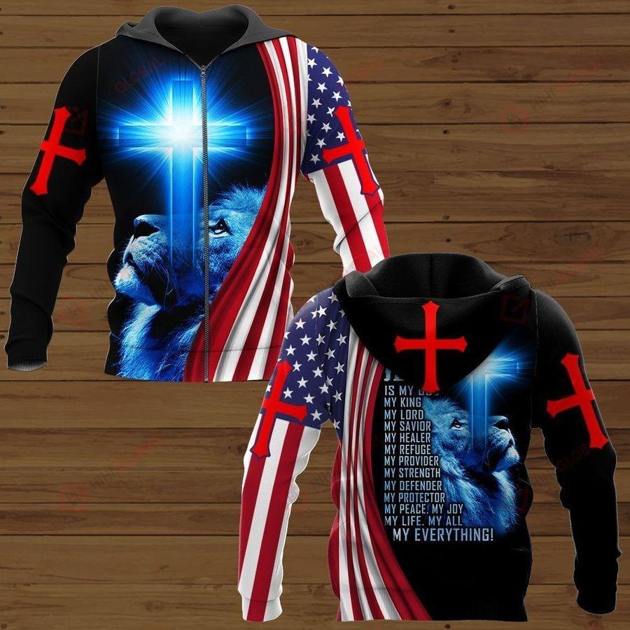 Jesus Is My Everything American Flag 3D All Over Printed Shirts For Men and Women TA07272001