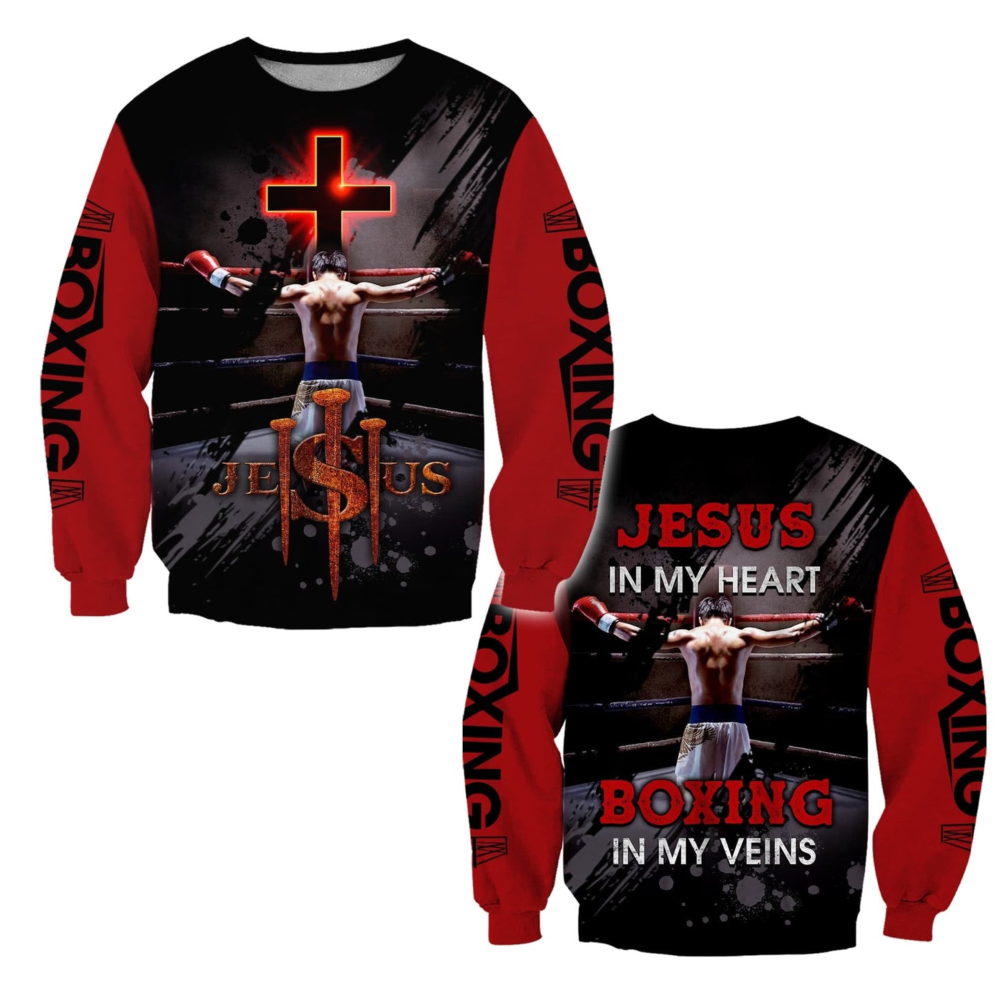 Jesus In My Heart - Boxing In MyVein 3D All Over Printed Unisex Shirts