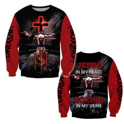 Jesus In My Heart - Boxing In MyVein 3D All Over Printed Unisex Shirts