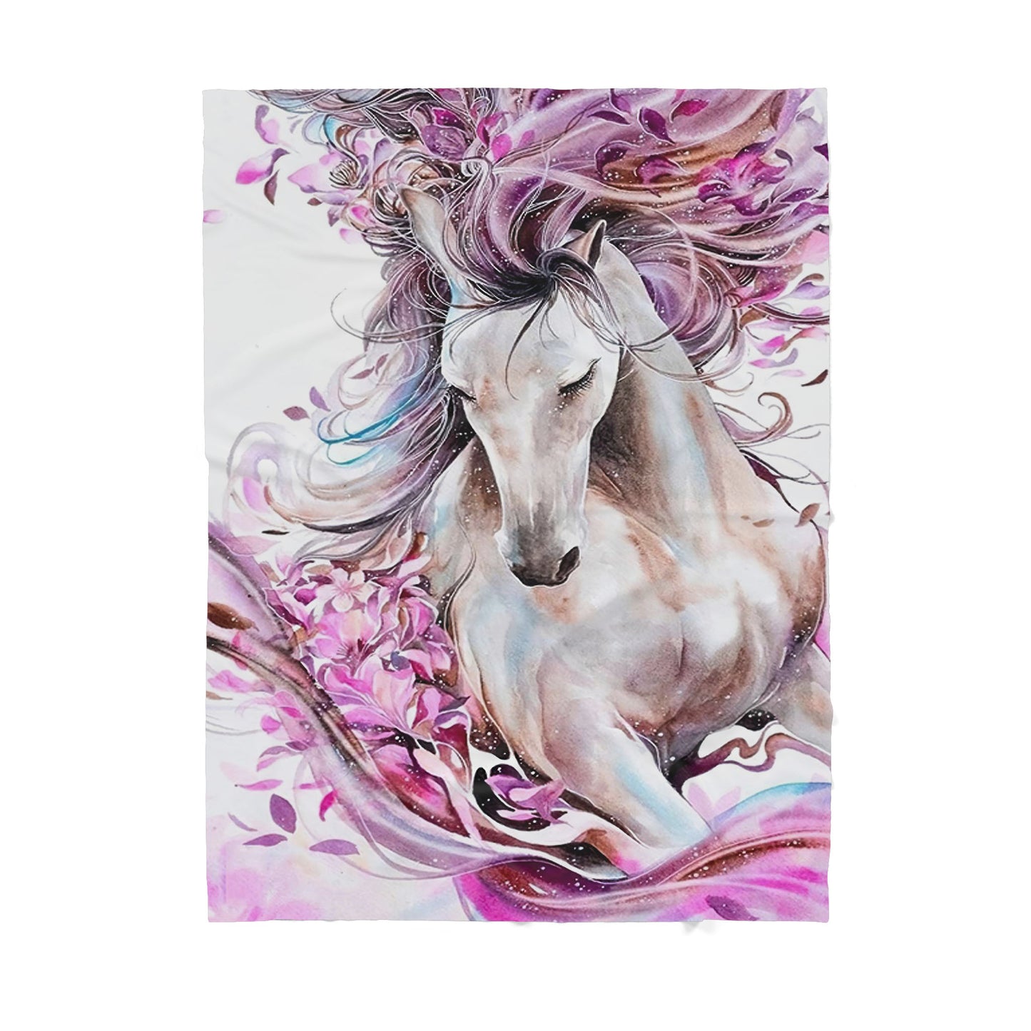 Custom Blanket Horse Sherpa Blanket TA