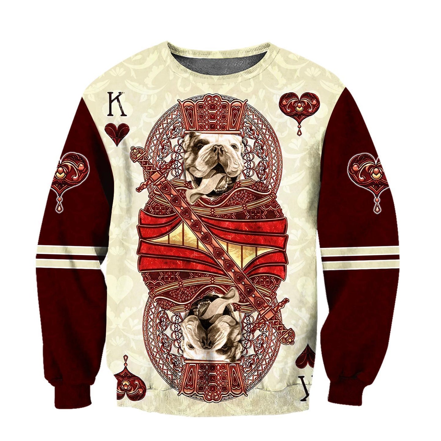 King Pitbull Poker Over Printed Hoodie