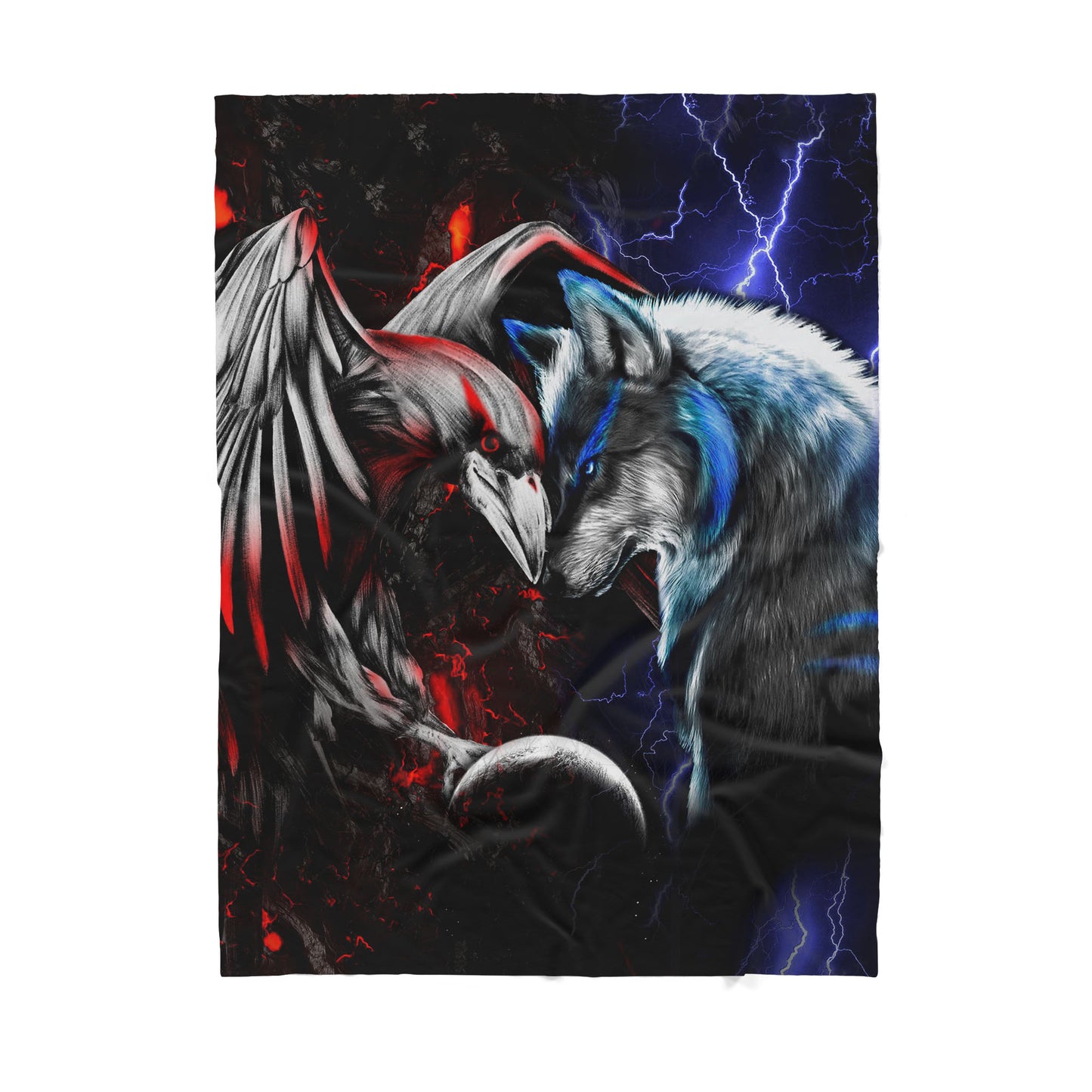 Custom Blanket Dragon and Raven - Gift For My Family - Sherpa Blanket HG