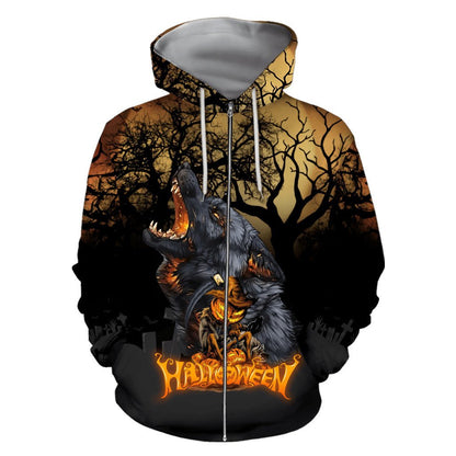 Halloween Wolf 3D All Over Printed Unisex Shirts