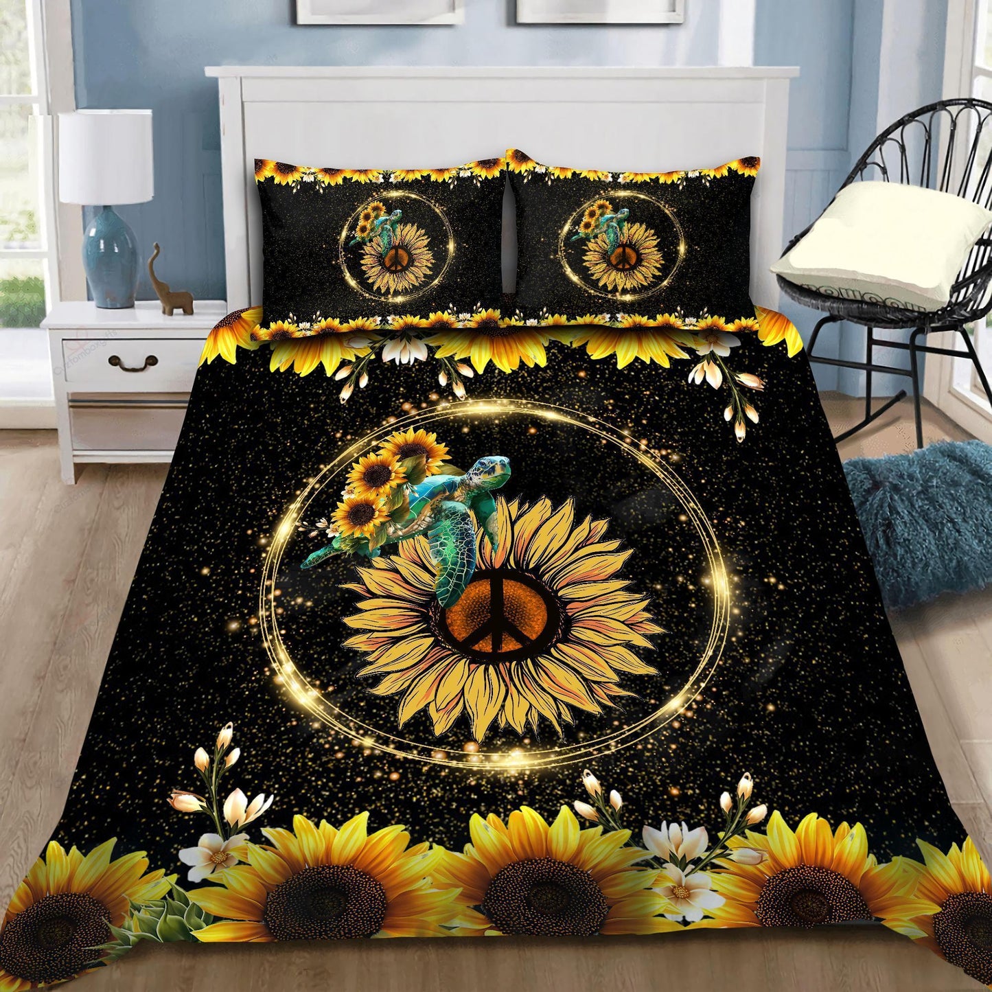 Beautiful Hippie Sunflower Bedding Set MEI09232004-MEI