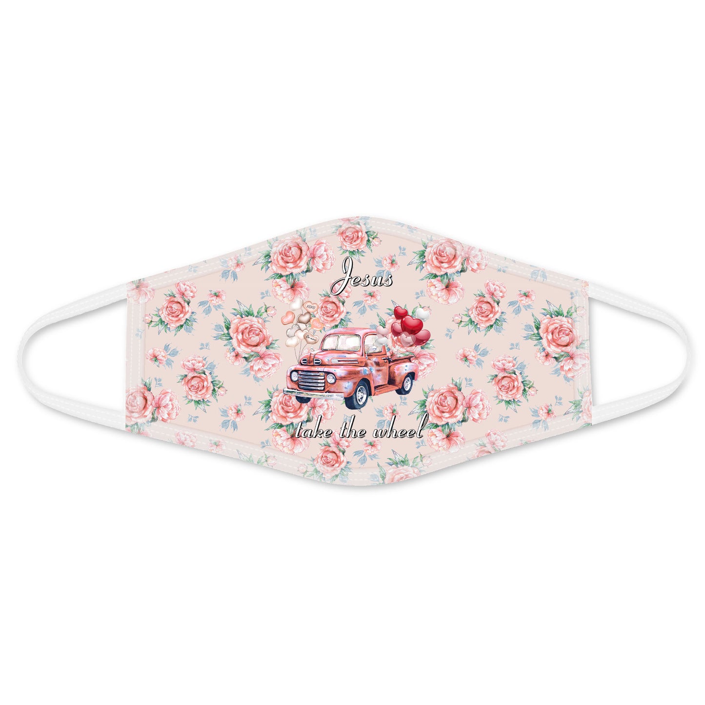 Jesus Run My Wheel Pink Face Mask DL