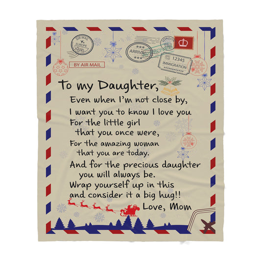 To my Daughter Best Gift For Family Sherpa Blanket TN