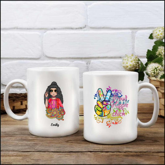 Personalize Coffee Mug - Hippie Chick Mug XT