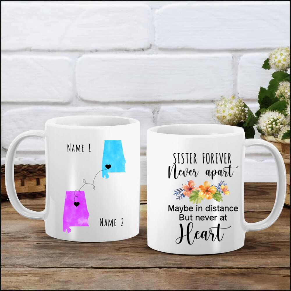 Personalized Distance Mug- Sister Forever DL