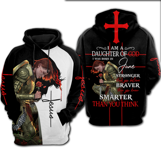 I Was Born In June- I Am A Daughter Of God 3D All Over Printed Shirts For Men and Women Pi250504