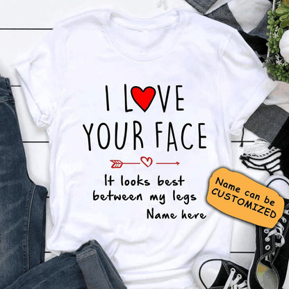 Personalized Name I Love Your Face Valentine Gift For Him/ Gift For Her XT-SN