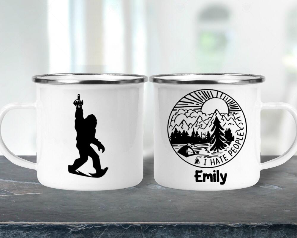 Big Foot- I hate People- Personalized Name Campire Mug XT - SN 2