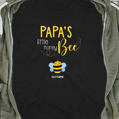 Personalized T-shirt Papa's Little Honey Bee - Amazing gift for Father's day