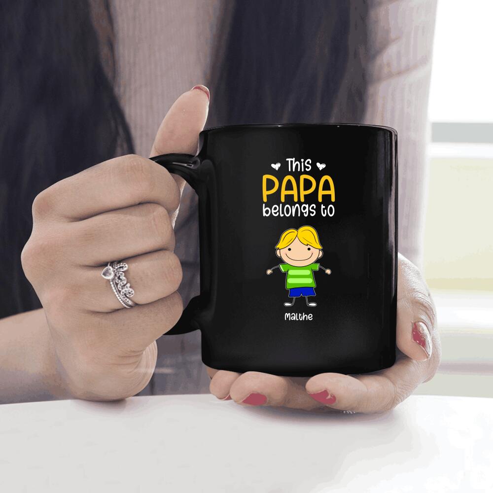 This Papa's Belongs To Personalized Mug Father's Day Gift