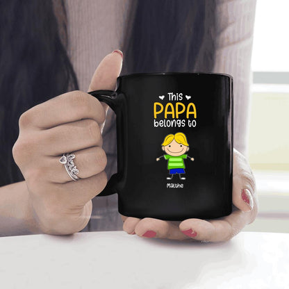 This Papa's Belongs To Personalized Mug Father's Day Gift