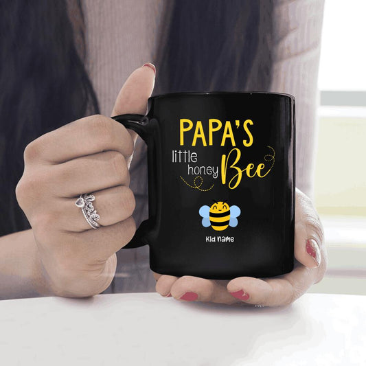 Papa's Little Honey Bee Personalized Mug Fathers Day Gift