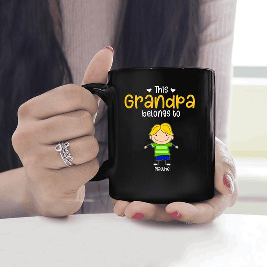 This Grandpa Belongs To Personalized Mug Fathers Day Gift