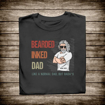 Personalized T-shirt Beared Inked Dad - Amazing gift for Father's day