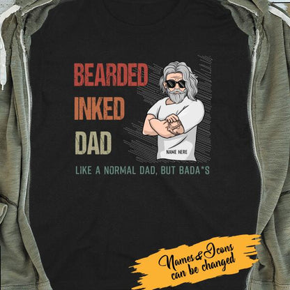 Personalized T-shirt Beared Inked Dad - Amazing gift for Father's day