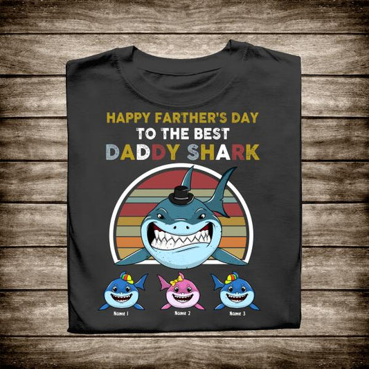 Daddy Shark Personalized T-shirt Amazing Gifts For Shark Lovers