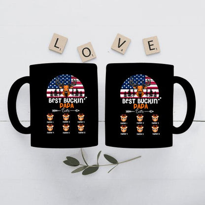 Best Buckin Papa In The World Personalized Mug For Dad Father Grandpa