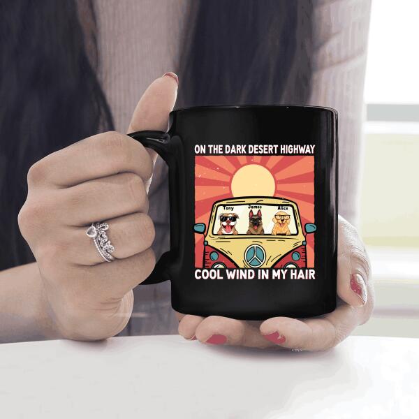 Dark Desert Highway Personalized Mug For Dog Lovers