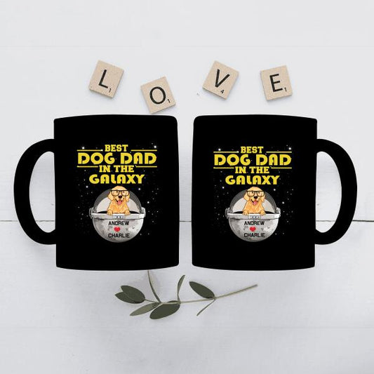 Best Dog Dad In The Galaxy Personalized Mug, Best Gifts For Dog Lovers