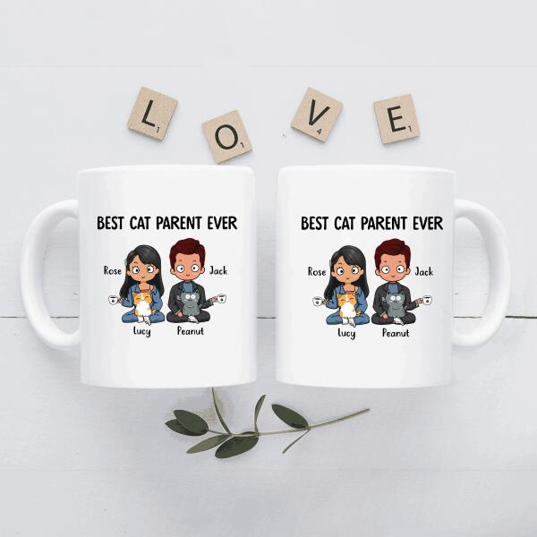 Best Cat Parent Ever Personalized Mug, Gift For Cat Lovers