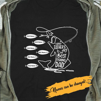 Personalized Gift  To The Best Fishing Dad T-shirt Amazing Shirt For Father Bonus Dad Papa