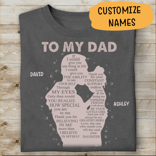 How Special You Are To Me Personalized T-Shirt, Mug, Poster, Canvas Throw Pillow, Specials Gift For Dad And Daughter