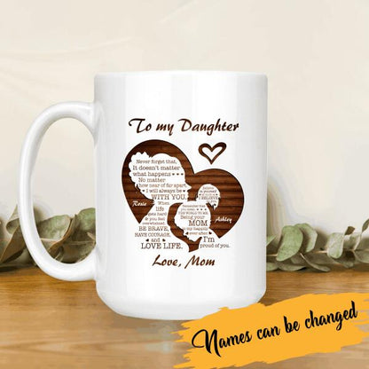 To My Daughter Personalized T-Shirt, Poster, Mug, Canvas Throw Pillow, Best Gifts For Mother And Daughter