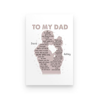 How Special You Are To Me Personalized T-Shirt, Mug, Poster, Canvas Throw Pillow, Specials Gift For Dad And Daughter