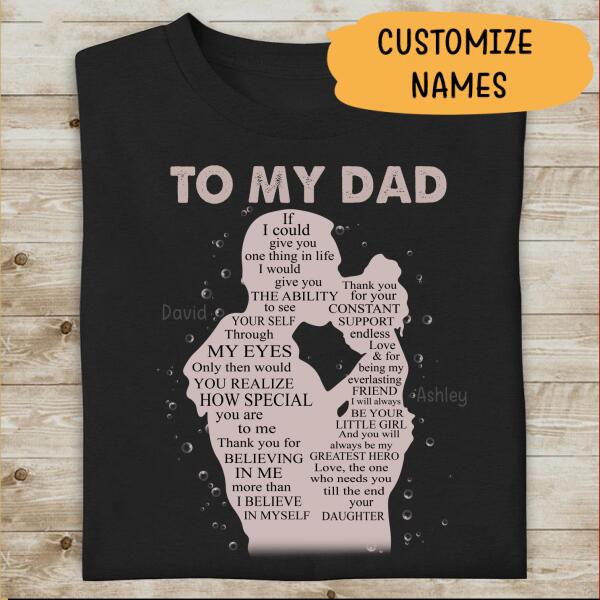 How Special You Are To Me Personalized T-Shirt, Mug, Poster, Canvas Throw Pillow, Specials Gift For Dad And Daughter